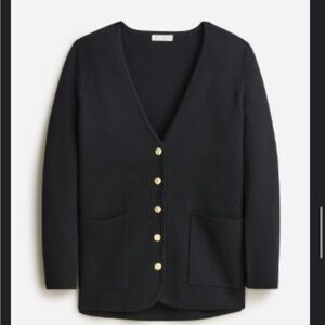 J. Crew Black Cardigan with Gold Buttons